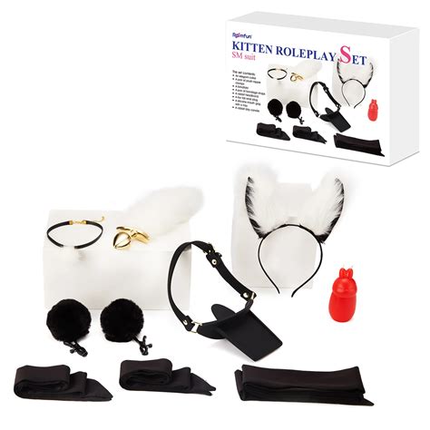 Roomfun 8 Pcs Fetish Mouth Gag Handcuffs Bondage Restraint Slave Game