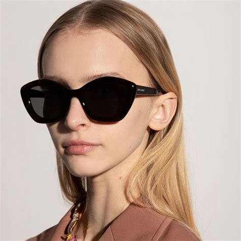 SL68 001 54 Acetate Black by Saint Laurent - Sabina