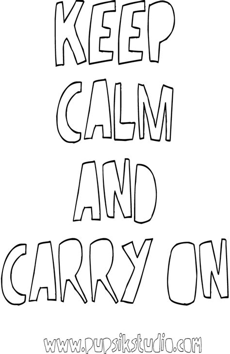 Pupsik: Color your own "Keep Calm and Carry On"