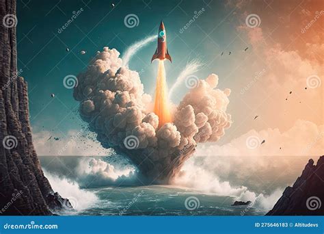 rocket jumping  cliff   ocean   spray flying