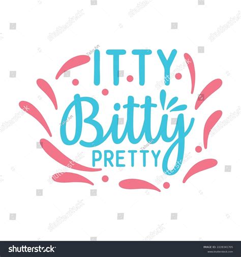 Itty Bitty Pretty Vector Illustration Handdrawn Stock Vector (Royalty