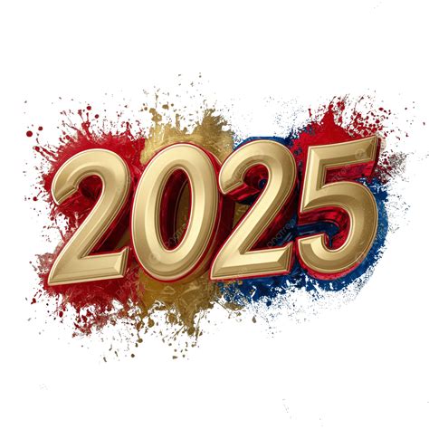 2025 3d Colorful Design, 2025 3d Text Design, 2025 Logo Calender, 2025
