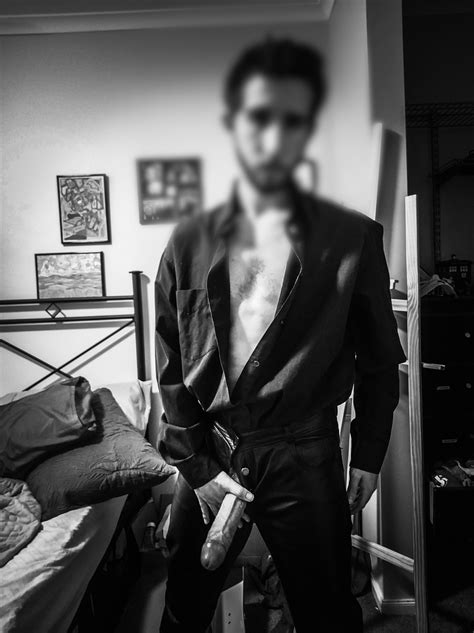 Big White cock in leather pants | Scrolller