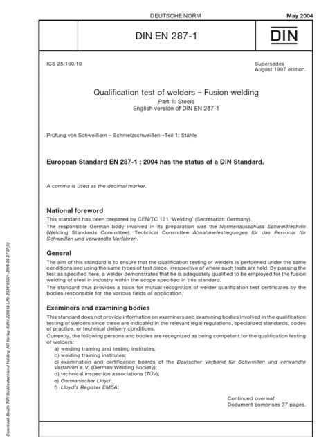DIN EN 287-1_05-2004_en | Welding | International Organization For ...