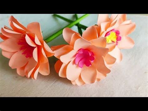 paper flower stickhow   beautiful paper flower stickmaking