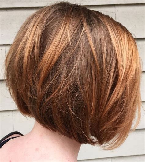 Inverted Caramel Brown Bob | Hair cuts, Bobs haircuts, Thick hair styles