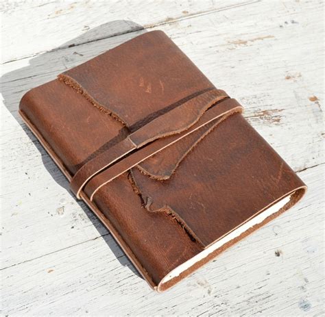 Hand Crafted Handmade Leather Bound Cowboy Journal Western Travel Diary ...