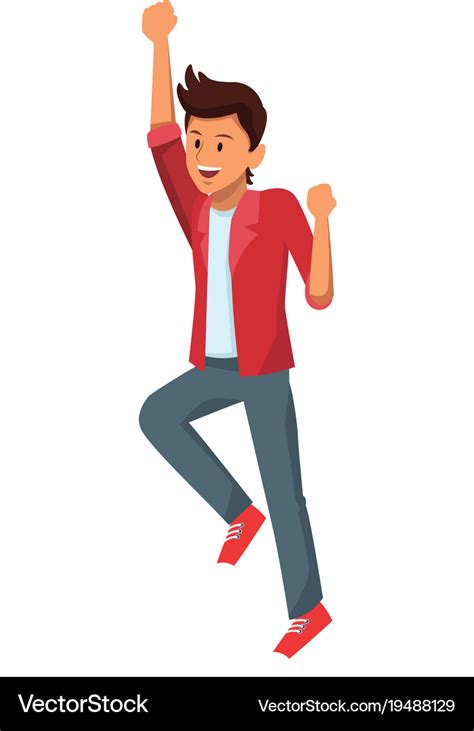 cartoon happy person