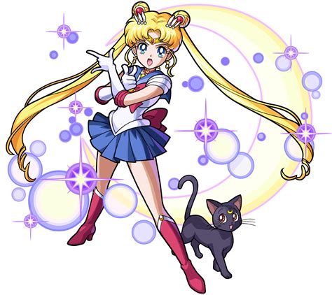monster strike sailor moon luna (sailor moon) tsukino usagi heels neko