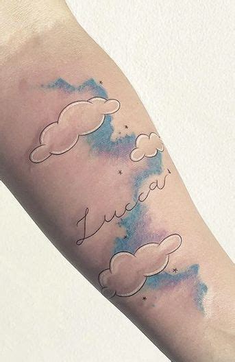 Watercolor Clouds Tattoo | Cloud tattoo, Sky tattoos, Cloud tattoo design