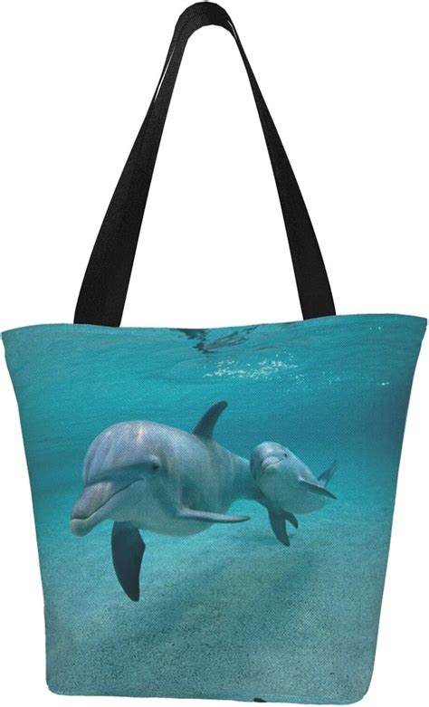 Lovely Dolphin Handbag Women's Fashion Shopping Bag Reusable Carry ...