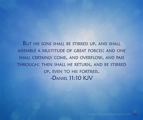 Daniel 11:10 King James Version | If the savior stood beside me meaning