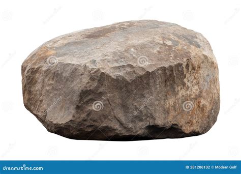 Stone Isolated on White Background . Stock Illustration - Illustration ...