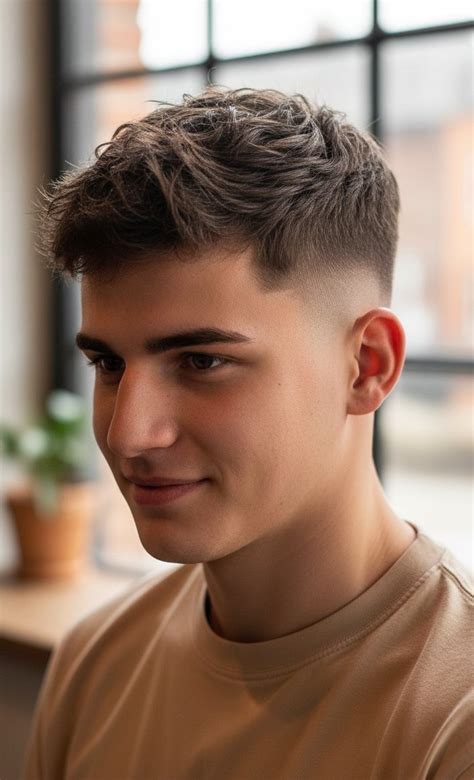 popular mens haircuts short textured fade crop  clean contrast