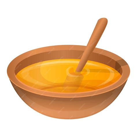 Premium Vector | Honey in plate icon cartoon of honey in plate vector