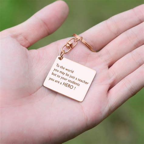 Personalised Teacher Hero Keyring - Show Appreciation to Your Teacher