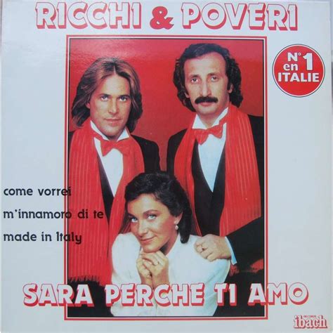 Sara perche ti amo de Ricchi & Poveri, 33T chez mabuse - Ref:118057730