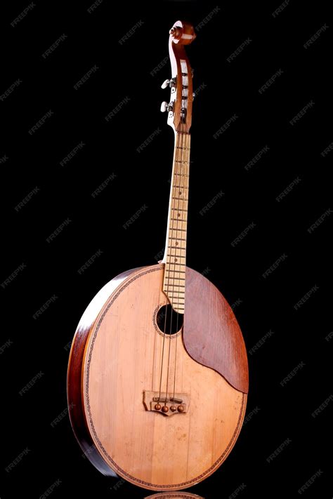 Premium Photo | Retro kobza Ukrainian musical instrument on black ...