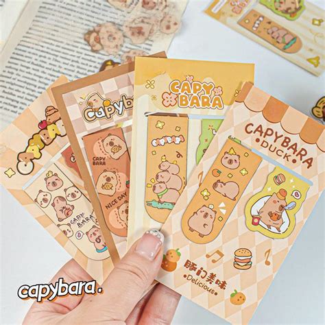 pembatas buku magnet premium    karakter capybara jennie st