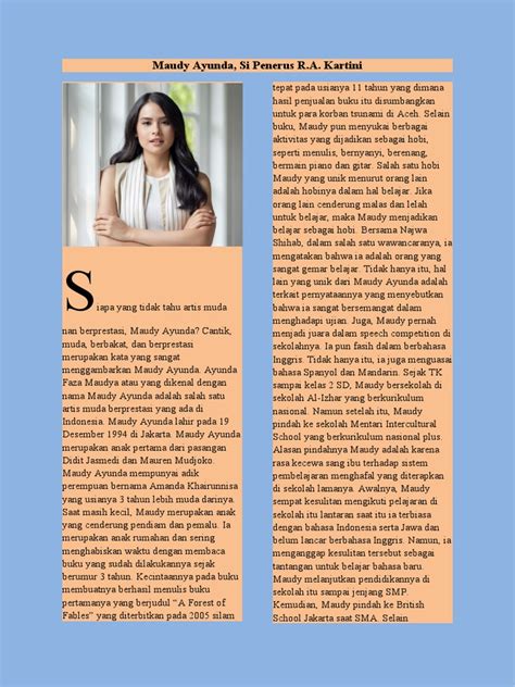 Biografi Singkat Maudy Ayunda | PDF