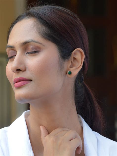 Emerald Earrings: Shop Silver Emerald Stone Earrings Online – Ornate Jewels