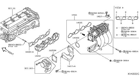 Genuine Nissan Intake Plenum/Throttle Body Gasket 16175-JA00A scanlanka.com