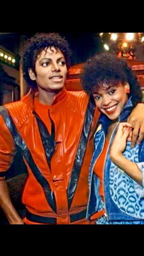 MJ and Ola Ray of Michael Jackson's Thriller (1983). | Michael jackson