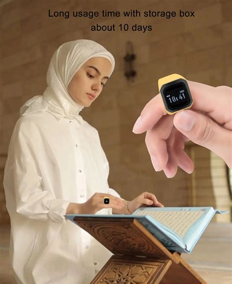 Smart Tasbih Zikr Ring Zinc Alloy Aluminium Muslim Digital Waterproof ...