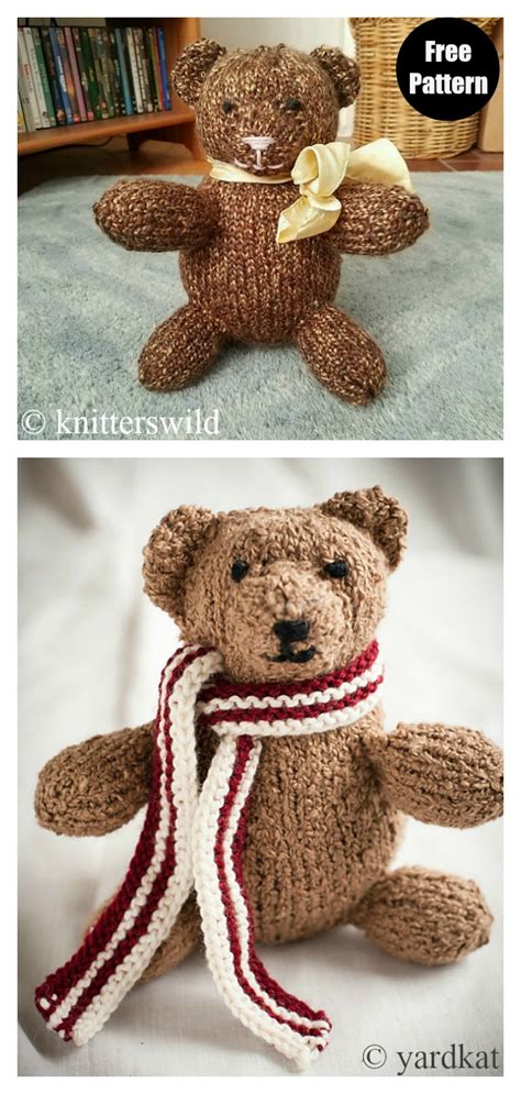 5 Easy Teddy Bear Free Knitting Pattern