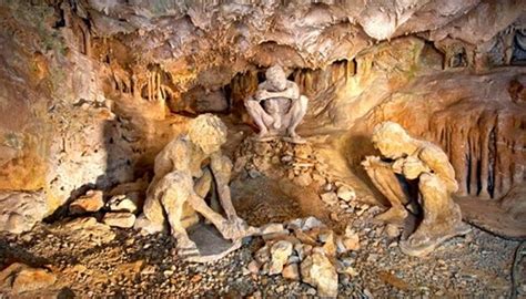 Stone Age, prehistoric, Palaeolithic, Cave of Petralona, Chalkidiki ...