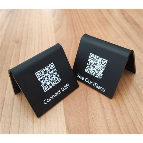 Acrylic QR Menu Stands, Touchless Menu QR Stand, Easy Wipe, Connect ...