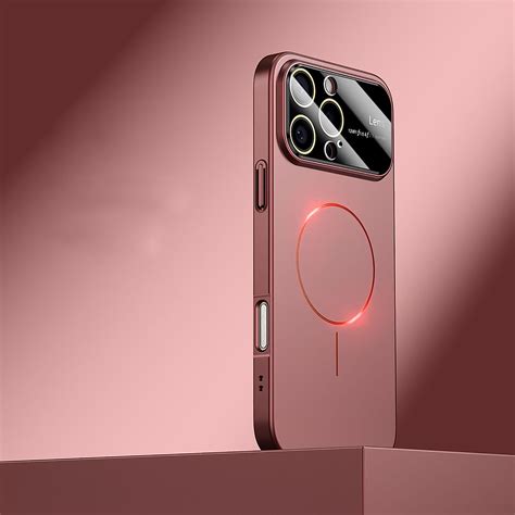 Magnetic Case for iPhone 14 Pro with Camera Lens Protector, Shockproof Hard Luxury Slim Case