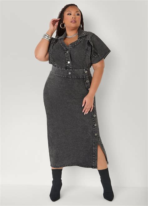 plus size denim dresses 8