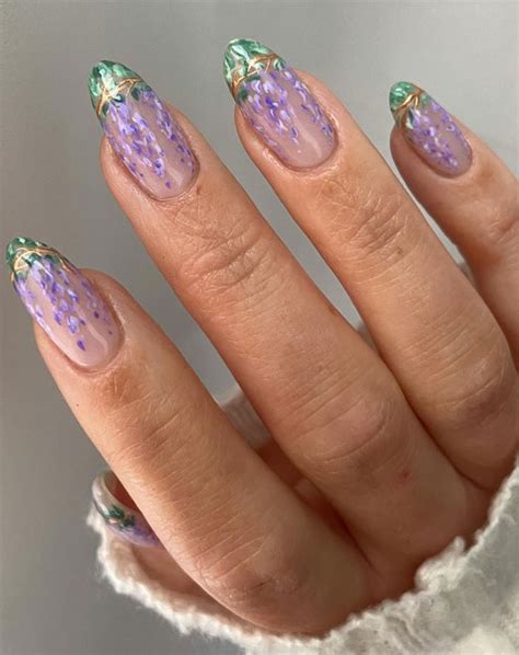cute spring nail art inspirations wisteria floral nails