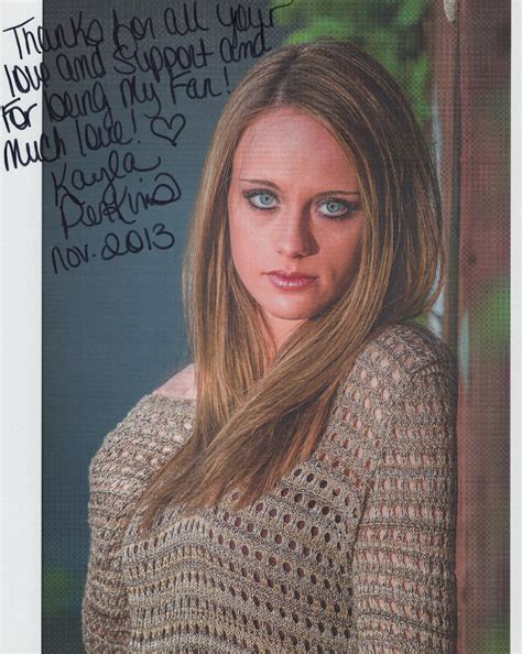 KAYLA PERKINS authentic hand signed 8x10 color photo GORGEOUS ACTRESS