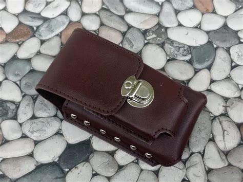 dompet hp kulit  biasa  gunakan  sabuk  kopel elegan