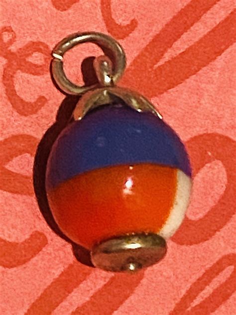 James Avery Retired Silver Texas Glass Art Finial - Gem