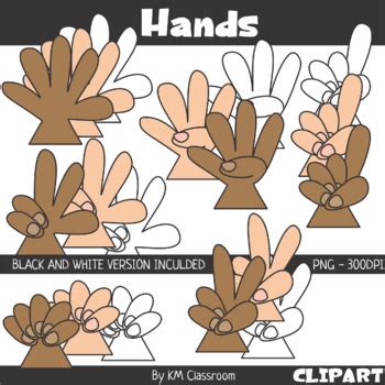 Finger Counting Clip Art by KM Classroom | Teachers Pay Teachers