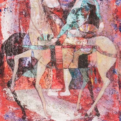 Luciano Spazzali - 'Women Riding', Italian Modernism, Horses, Avant