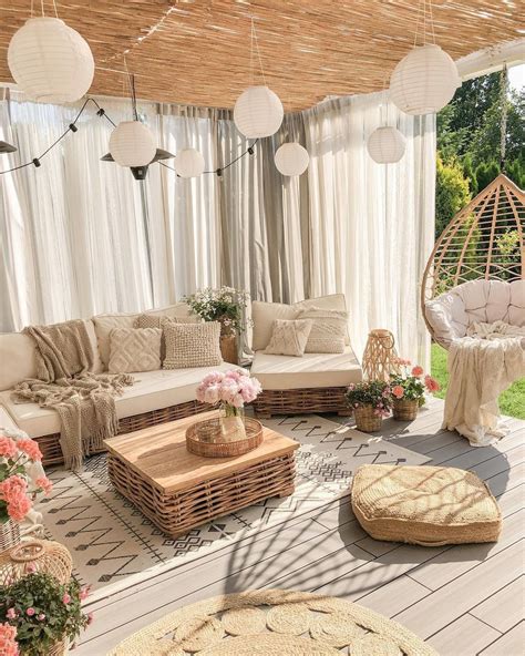 Terrasse bohème chic : mes idées déco (mobiliers et objets)