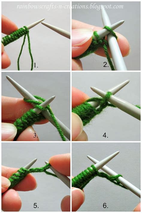 knit  purl stitch step  step