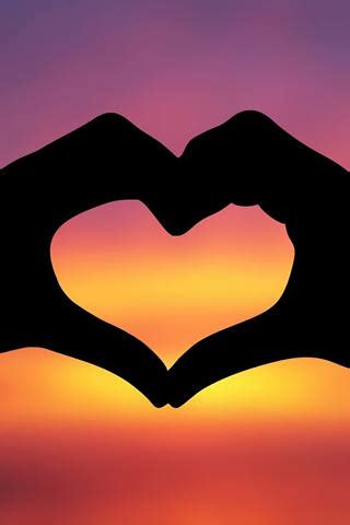 Solve liefde-iphone-achtergronden-silhouet-handen-in-vorm-van-liefdes ...