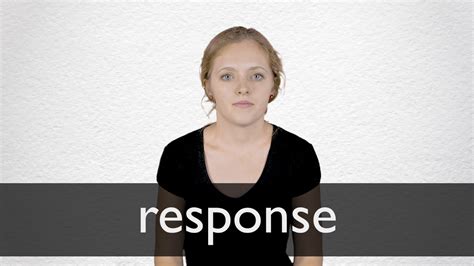 How to pronounce RESPONSE in British English - YouTube