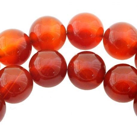 Fil de 60 perles rondes 6mm 6 mm en cornaline agate rouge | Perles