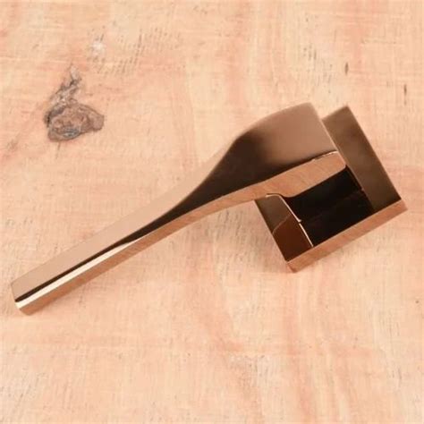 hfu  mortise rose handle pvd rose gold exterior door size  inches