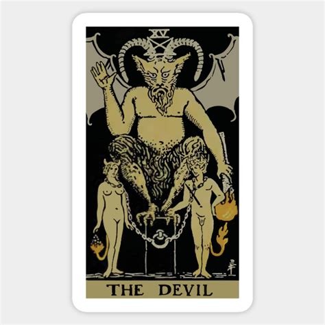 The Devil Tarot Card - The Devil Tarot Card - Sticker | TeePublic