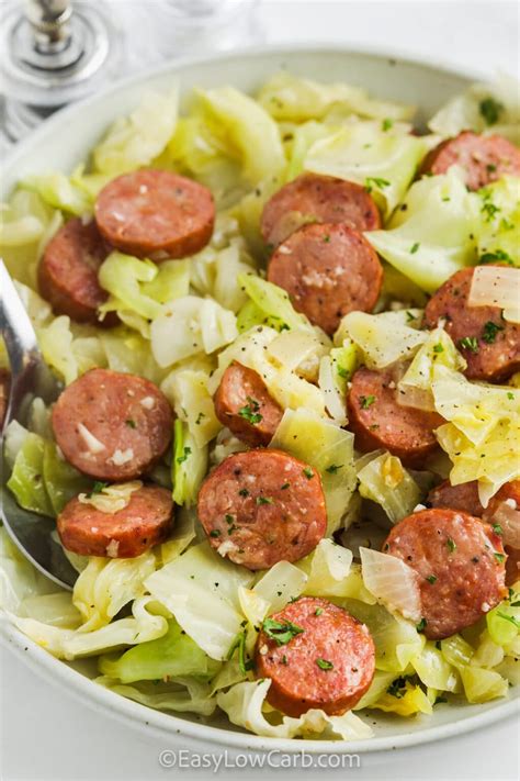Fried Cabbage And Sausage Recipe (Simple Ingredients!) - Easy Low Carb