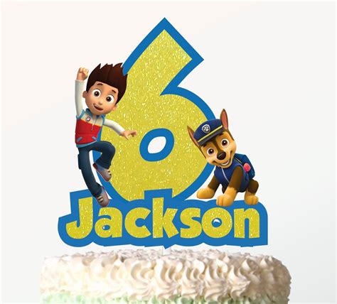 Jessica Truelove on Twitter: "Paw Patrol Personalized Cake Topper with