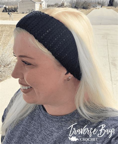 crochet hair tie headband  pattern traversebaycrochetcom