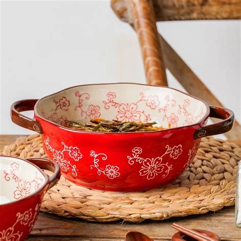 Купить Бинауральная миска для супа, керамическая посуда, миска ...